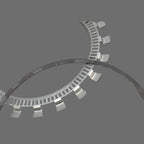 Rear Disc Brake Rotor Kit 10083924 with ABS Tone Ring for Freightliner Cascadia Kenworth Peterbilt